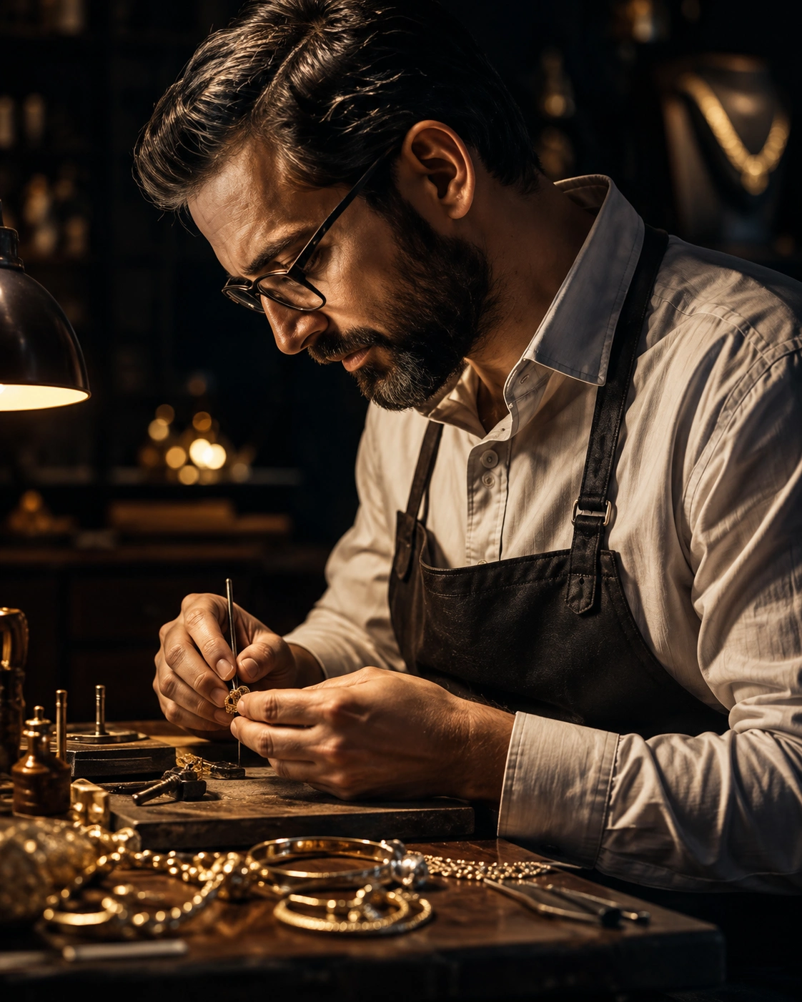 Jewellery professional at work