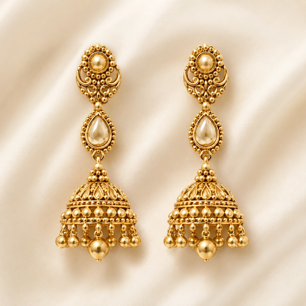 Gold earrings